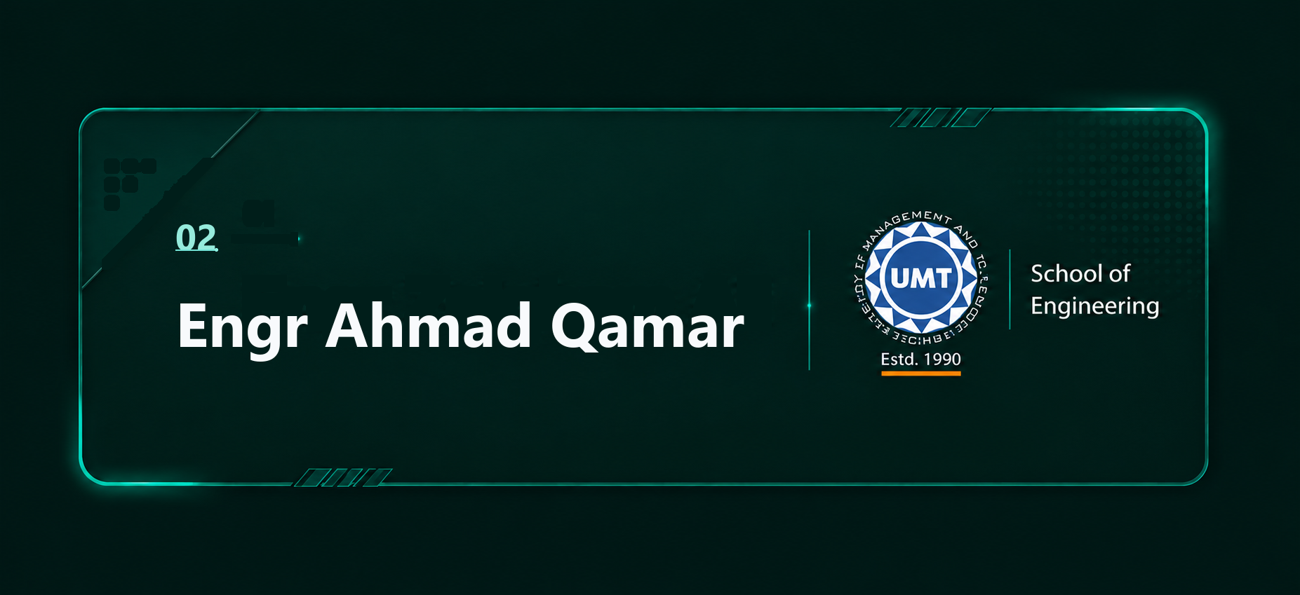 Engr Ahmad Qamar — SmartWell project credit